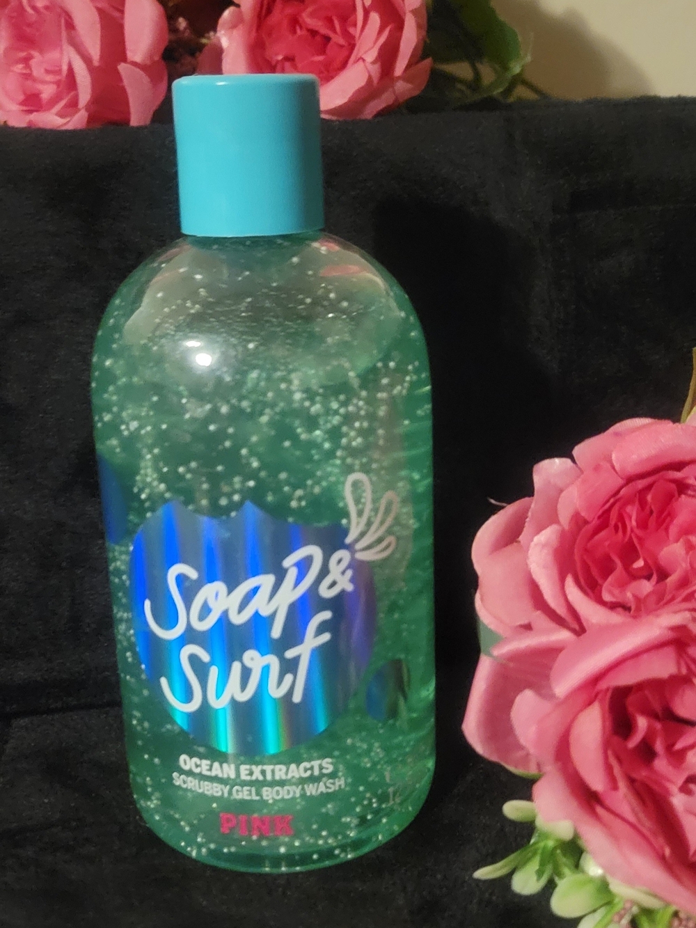PINK Victoria's Secret Soap & Surf Body Wash - Aqua/Turquoise